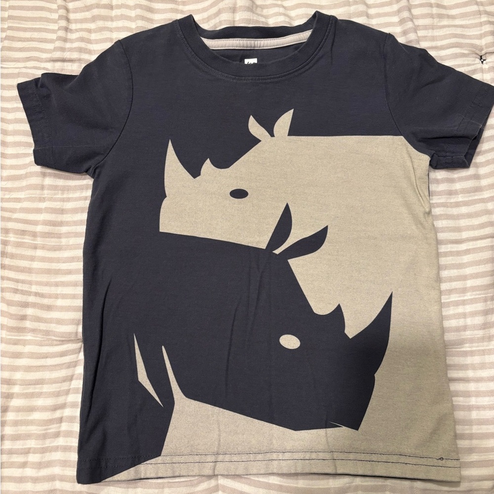 Kids Rhino Graphic T-Shirt - navy blue